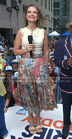 Savannah’s beige braided sandals on Today