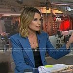 Savannah’s blue blazer and black midi dress on Today
