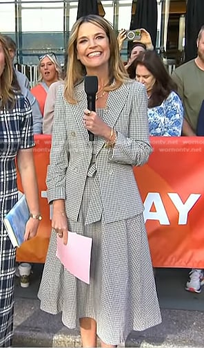 Savannah’s gingham check blazer and dress on Today