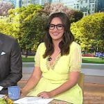 Savannah’s yellow lace-trim pleated dress on Today