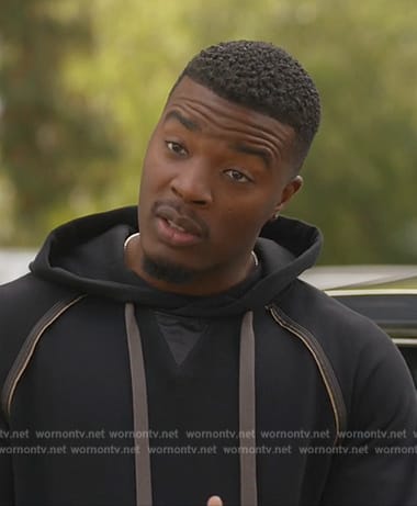 Spencer’s black drawstring hoodie on All American