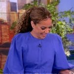 Sunny’s blue belted dress on The View