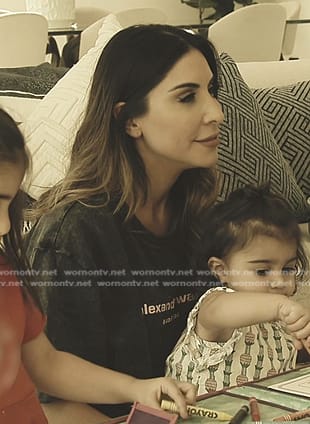 Taleen’s acid wash tee on The Real Housewives of Dubai