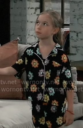 Violet’s flower print pajamas on General Hospital