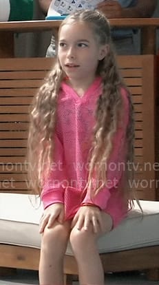 Violet’s pink mesh swim cover up on General Hospital