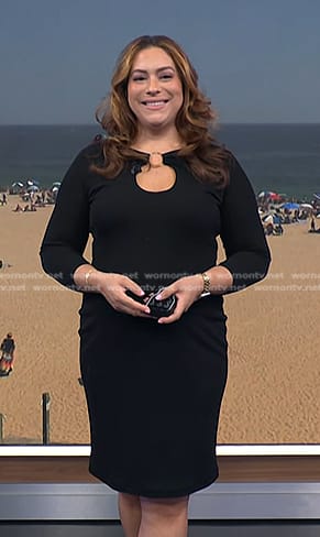 Violeta Yas’s black o-ring cutout dress on NBC News Daily