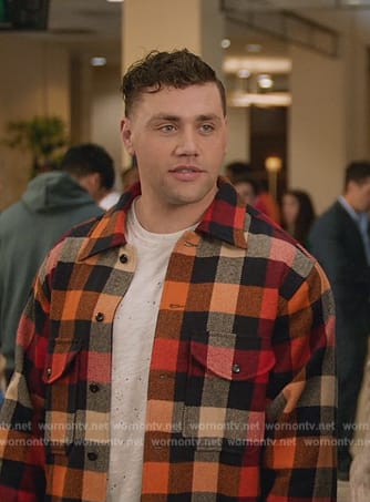 Wade’s orange checked shirt on All American