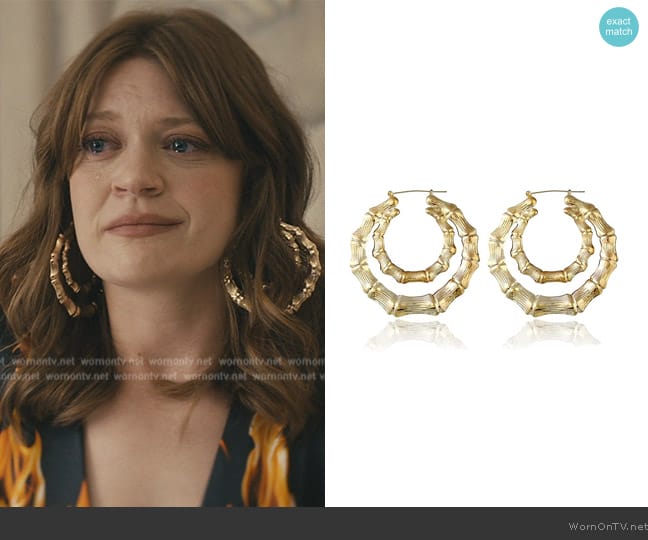 Debotty 90's Big Bamboo Hoop Earrings worn by Ashley Barrett (Colby Minifie) on The Boys