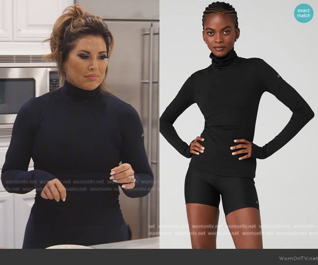 Alosoft Refine Turtleneck Alo Yoga worn by Emily Simpson on The Real Housewives of Orange County
