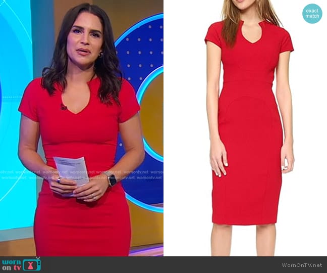 Black Halo Gypsy Rose Sheath Dress worn by Diane Macedo on Good Morning America