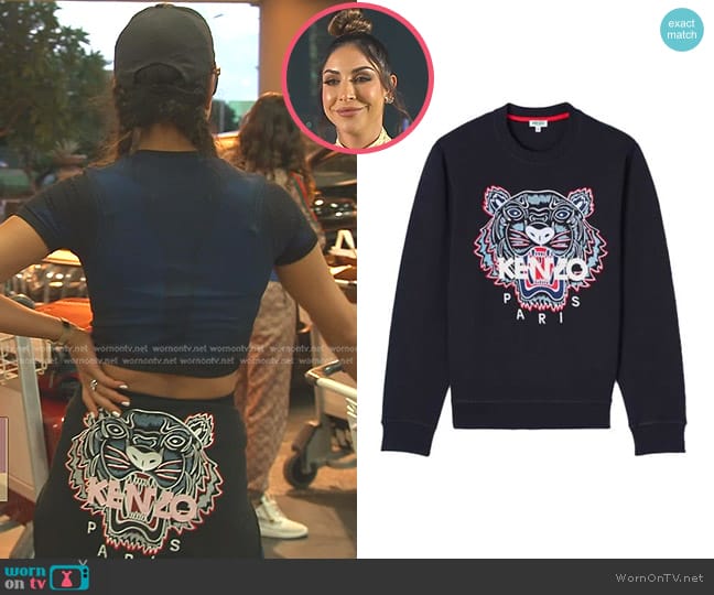 Kenzo Classic Tiger Sweatshirt in Black worn by Taleen Marie (Taleen Marie) on The Real Housewives of Dubai