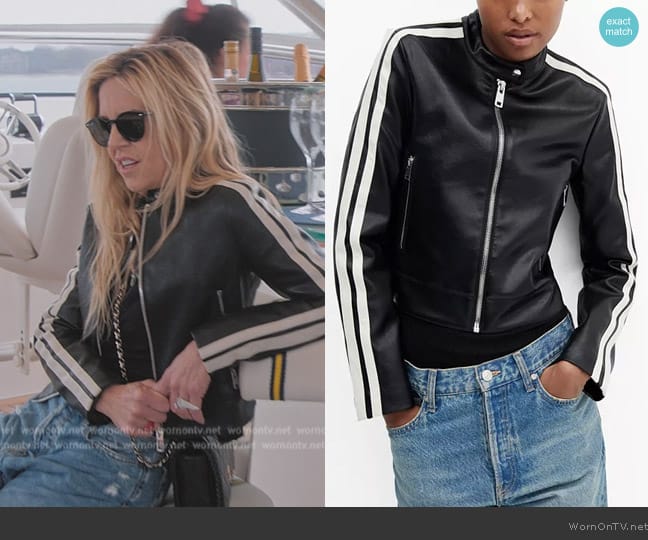 Mango Faux-Leather Biker Jacket worn by (Skye Hoppus) on The Kardashians