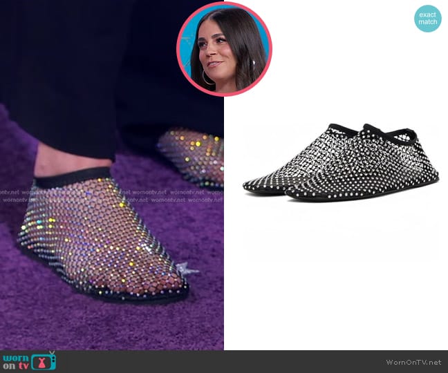 ITOZER Mesh Ballet Flats in Black worn by Erica Wark on Good Morning America