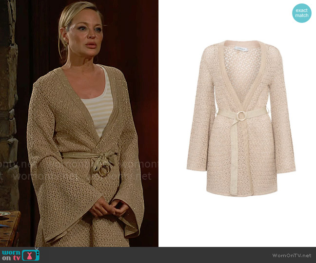 Paola Bernardi Dandara Kimono worn by Sharon Newman (Sharon Case) on The Young and the Restless