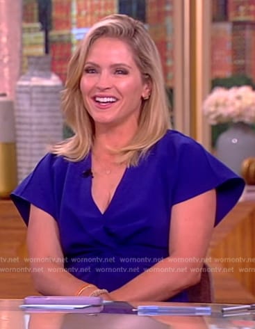 Sara’s blue twist front dress on The View