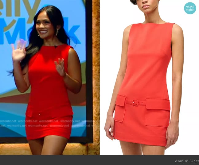 Staud Sheila Sleeveless Mini Dress worn by Jenn Tran on Live with Kelly and Mark