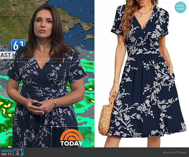 WEACZZY Floral Summer Dress with Pockets worn by Maria Larosa on Today