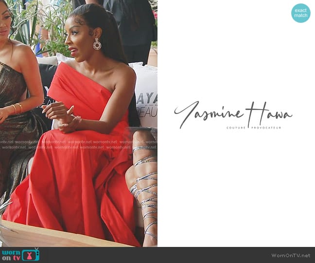 Yasmine Hawa Couture Dress worn by Caroline Brooks (Caroline Brooks) on The Real Housewives of Dubai