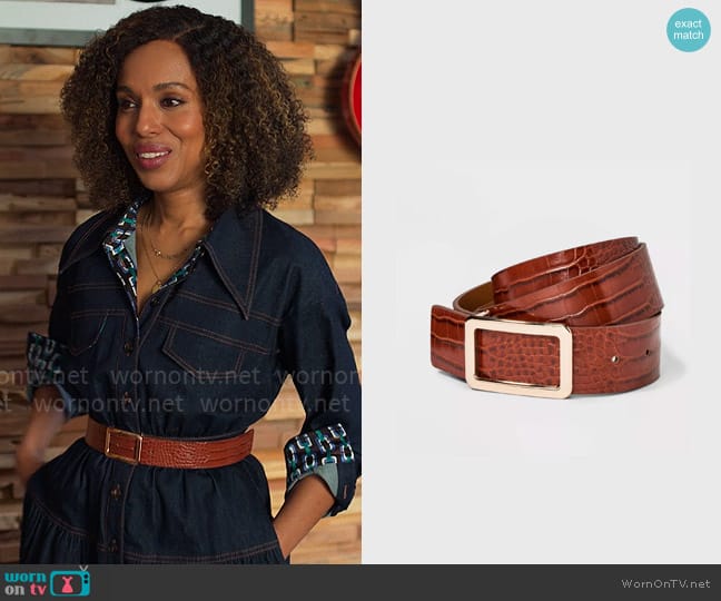 A New Day Square Buckle Belt worn by Paige Alexander (Kerry Washington) on UnPrisoned