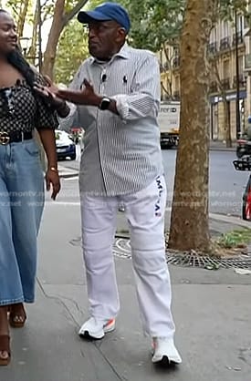 Al Roker’s striped shirt and white jeans on Today