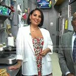 Alejandra’s floral print dress and white blazer on Today