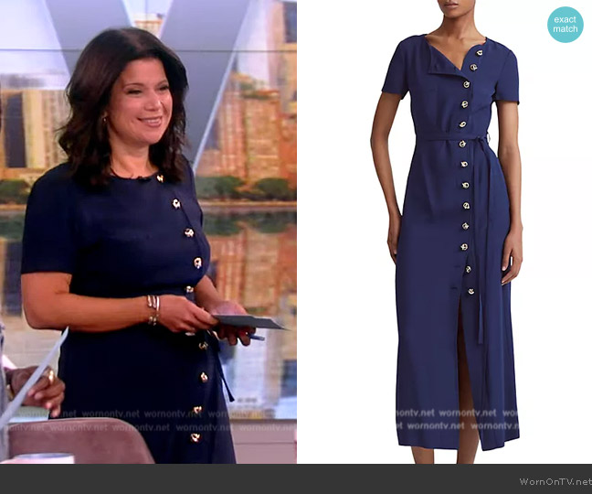 Altuzarra Rosa Asymmetric Button Front Dress worn by Ana Navarro on The View