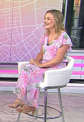 Alyson Shontell’s pink floral dress on Today