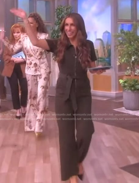 Alyssa’s green utility jumpsuit on The View