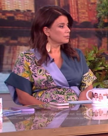 Ana’s floral colorblock jumpsuit on The View