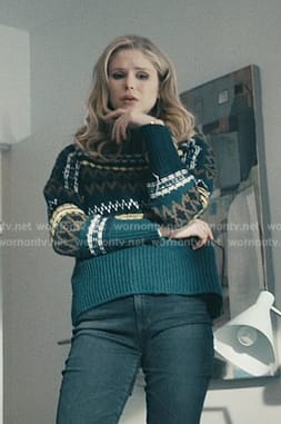 Annie’s green fair isle knit sweater on The Boys