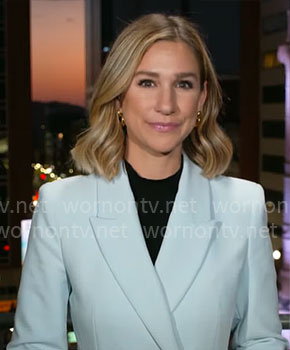 Caitlin Huey-Burns’ light blue blazer on CBS Mornings