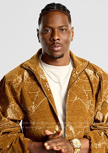 Cam’s printed jacket on All American Homecoming