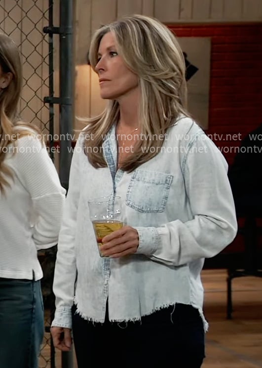 Carly’s denim shirt on General Hospital