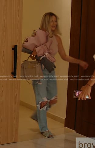 Caroline’s distressed jeans on The Real Housewives of Dubai