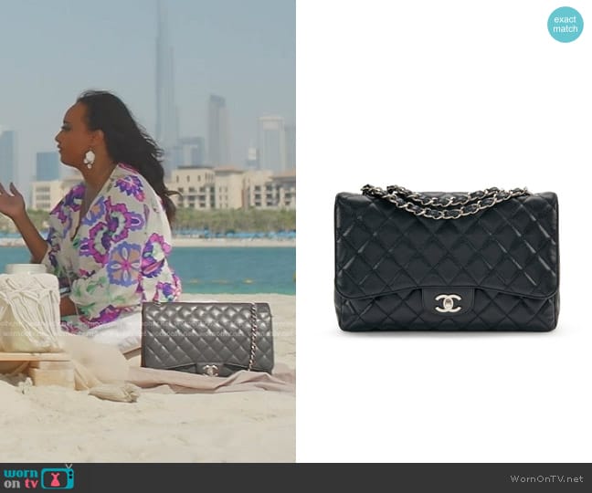 Chanel Caviar Quilted Maxi Single Flap Bag worn by (Ifrah Ayan) on The Real Housewives of Dubai