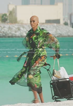 Chanel’s tropical sheer trench coat on The Real Housewives of Dubai