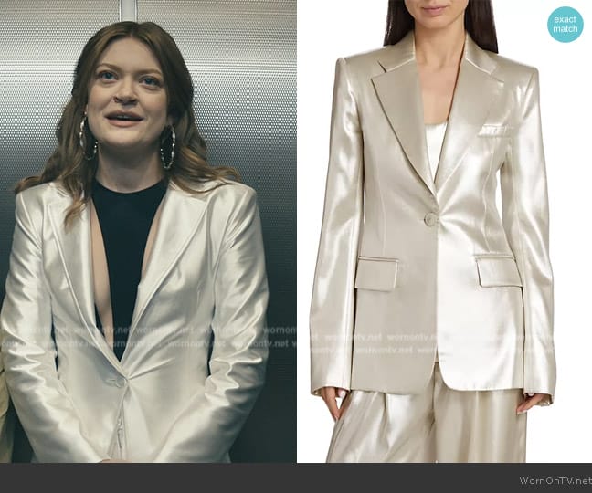 Chloe Metallic Silk Blazer worn by Ashley (Colby Minifie) on The Boys