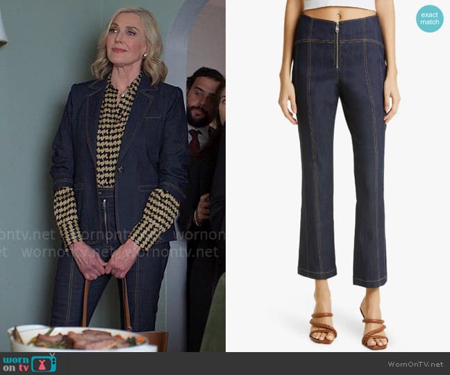 Cinq a Sept Loren Denim Pants worn by Nadine Gregory (Brenda Strong) on UnPrisoned