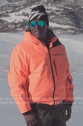 Corey’s orange ski jacket on The Kardashians