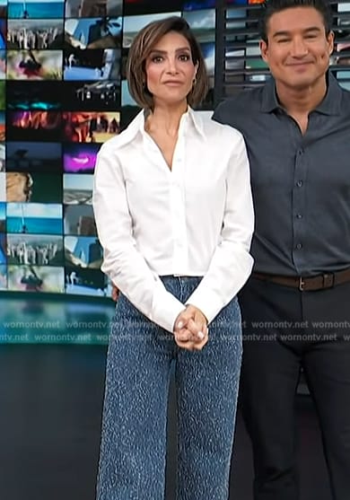 Courtney’s embellished jeans on Access Hollywood