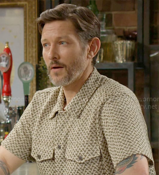 Daniel’s triangle print shirt on The Young and the Restless