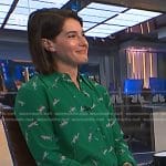 Daryn Carp’s green cheetah print shirt on NBC News Daily