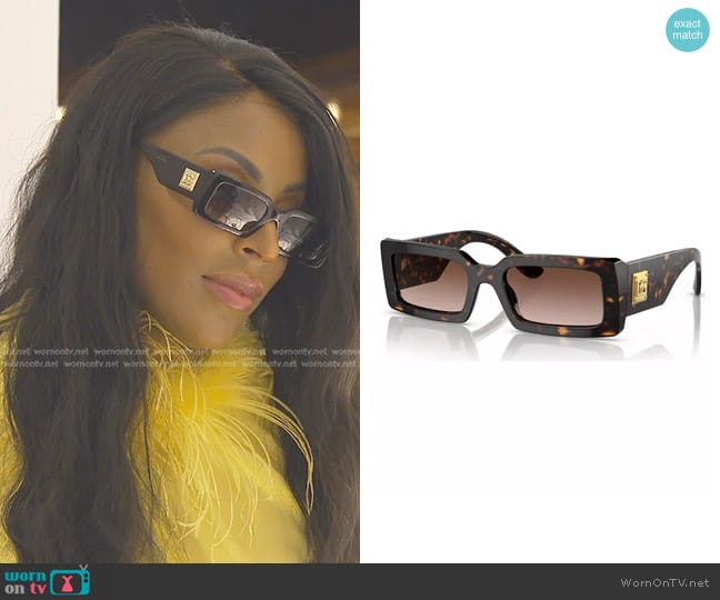 Dolce & Gabbana DG4416 Sunglasses in Havana worn by Caroline Brooks (Caroline Brooks) on The Real Housewives of Dubai