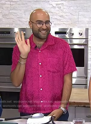 Edy Massih’s pink textured shirt on Today