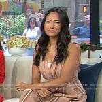 Emilie’s beige striped dress on Today