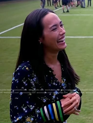 Emilie’s navy floral blouse on Today