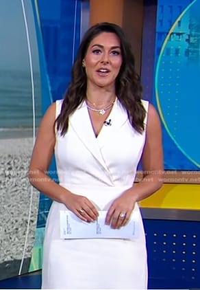 Erielle’s white surplice dress on Good Morning America