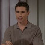 Finn’s taupe knit shirt on The Bold and the Beautiful