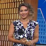 Ginger’s black and white floral mini dress on Good Morning America