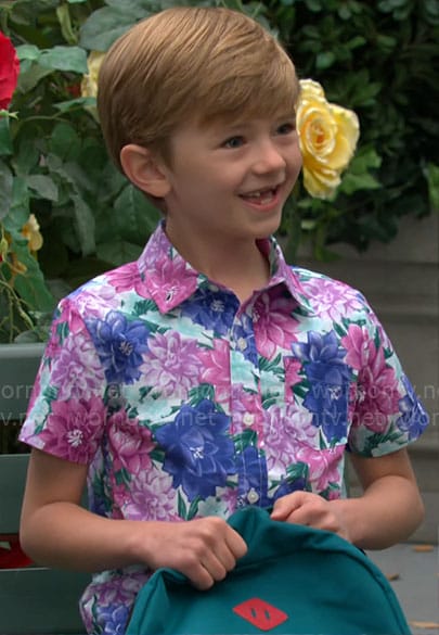 Harrison’s floral shirt on The Young and the Restless